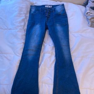 Bell bottom/Flared blue jeans